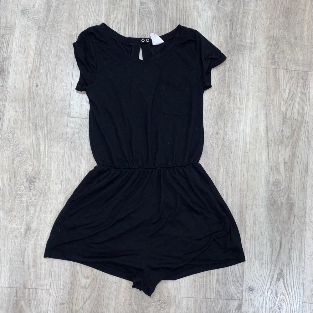 Divided By H&M Black Romper With Pockets Size Small